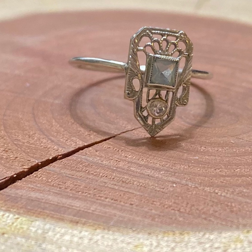 ‼️White Gold Aquamarine Diamond Ring‼️